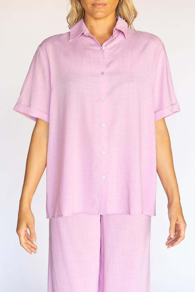 Bingin Shirt -Sheer Lilac