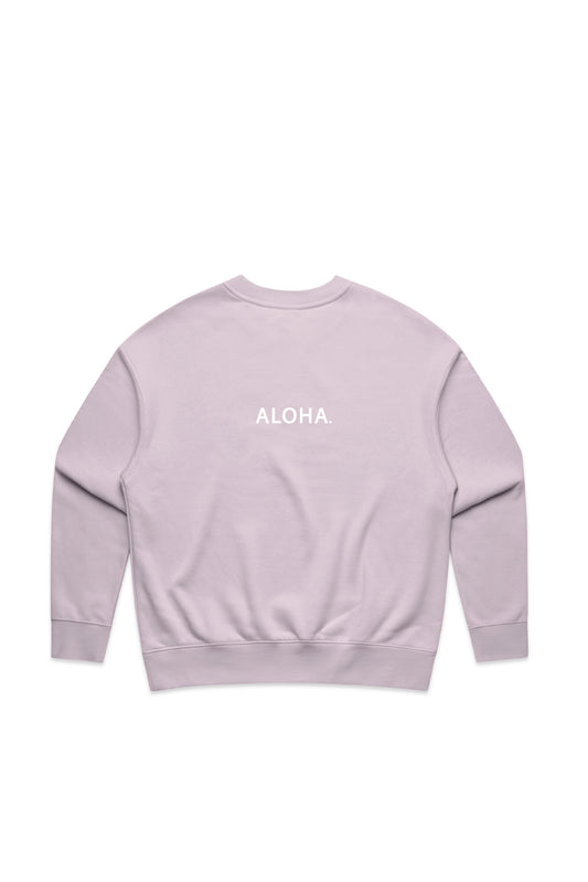 Mini Aloha Crew Sweater - Lilac