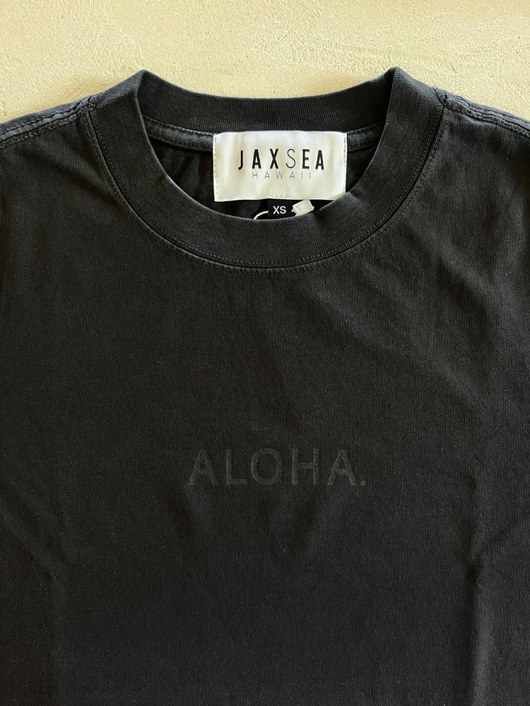 Mini Aloha Lux Faded Tee - Black