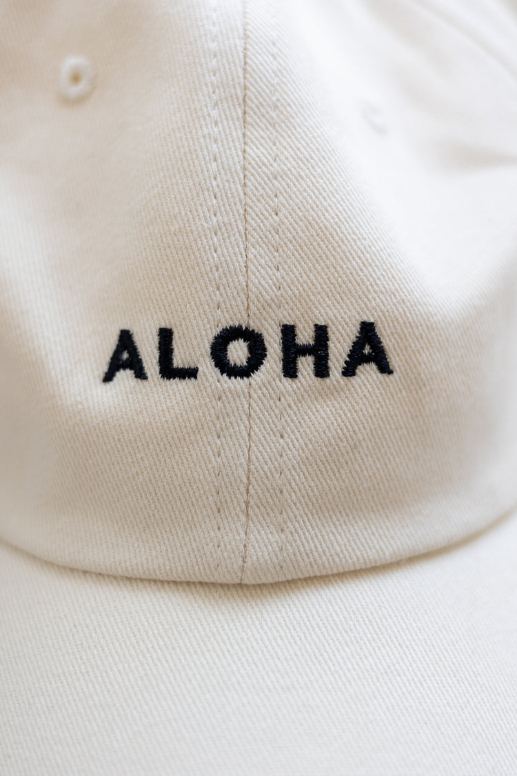 Mini Aloha Dad Cap- Off White
