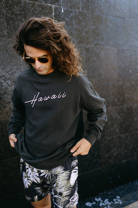 Vintage Hawaii Sweater - Faded Black (Limited Edition)