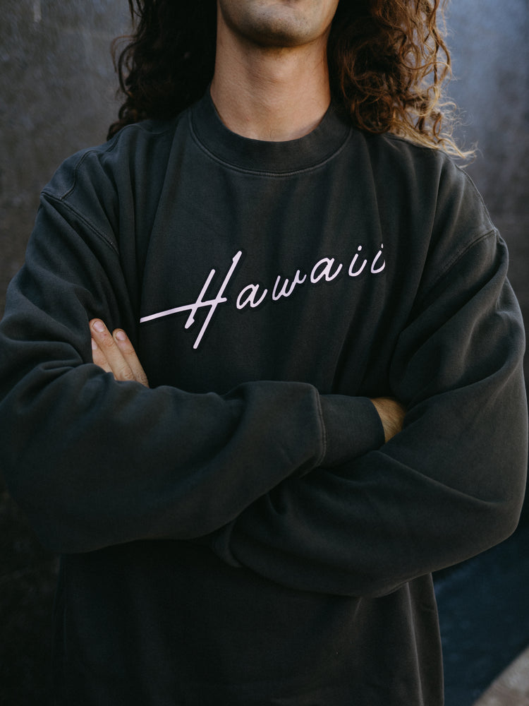 Vintage Hawaii Sweater - Faded Black (Limited Edition)