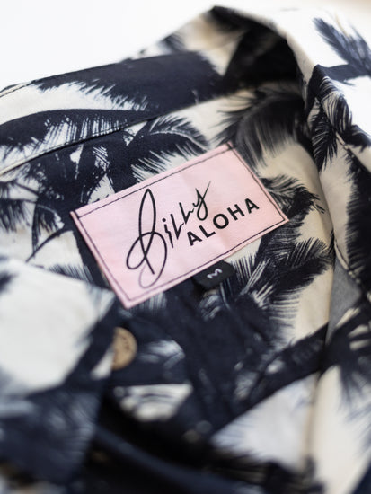 Black Palm Tree Hawaiian Shirt